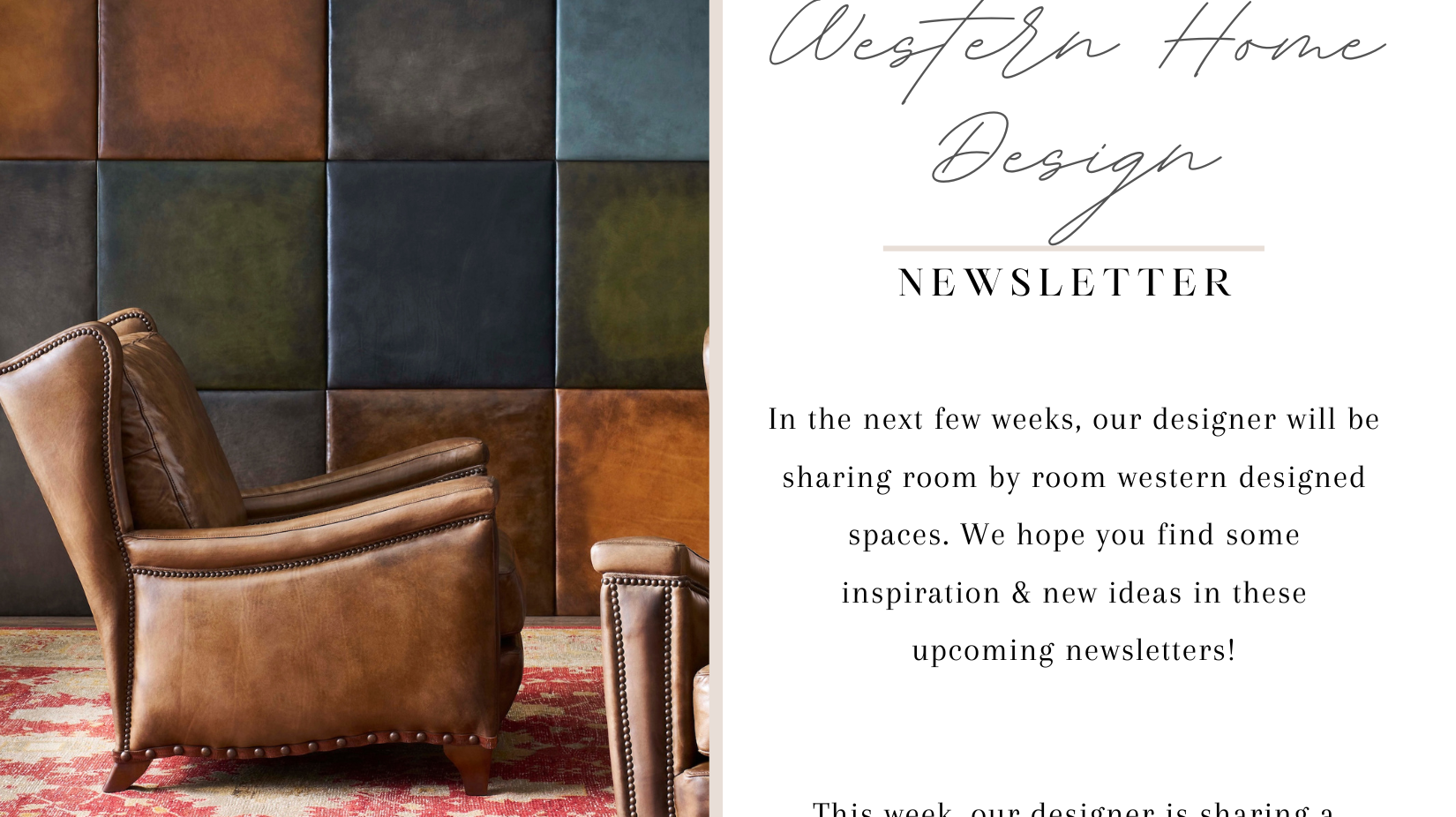 Western Designed Space (Living Room)