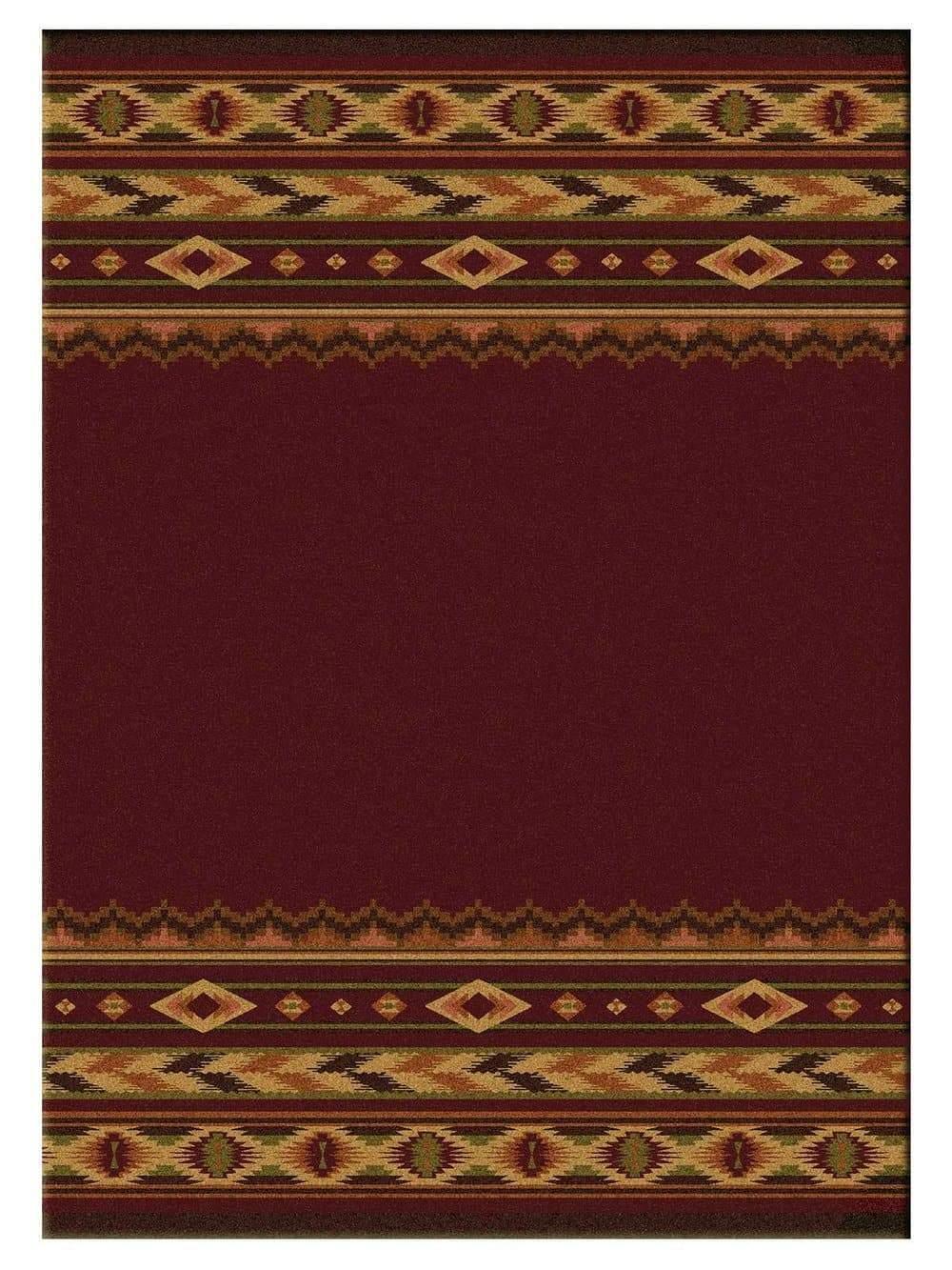 Cimarron Red Area Rugs Made in the USA - Your Western Decor