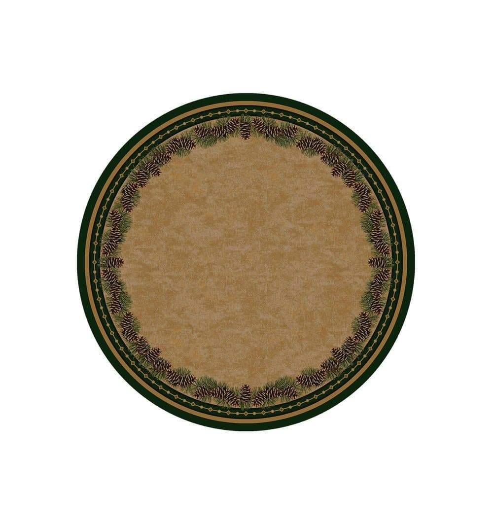 Pine Mountain Round Area Rug - Made in the USA - Your Western Decor, LLC