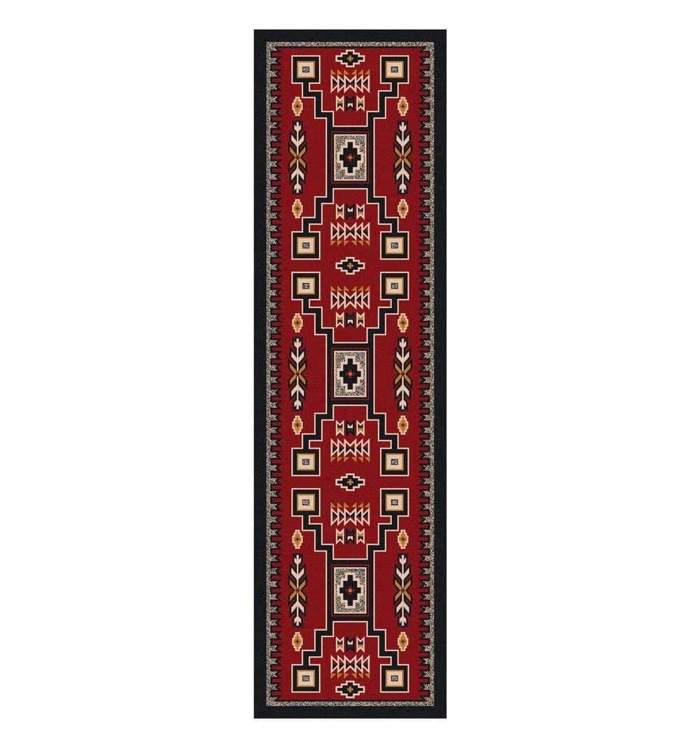 Old Crow floor runner in red - made in the USA - Your Western Decor