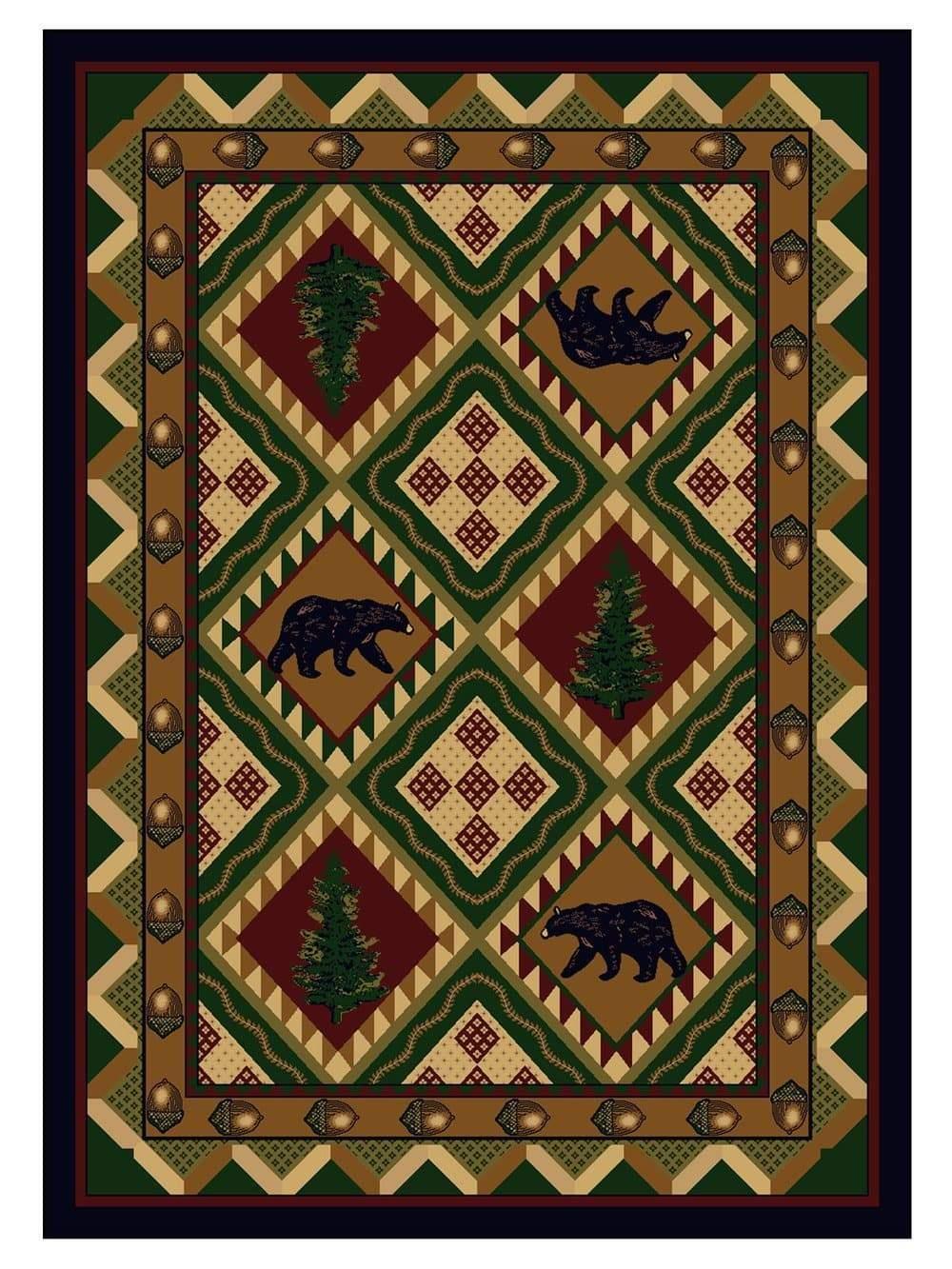 Quilted Forest Cabin Rugs - Made in the USA - Your Western Decor, LLC