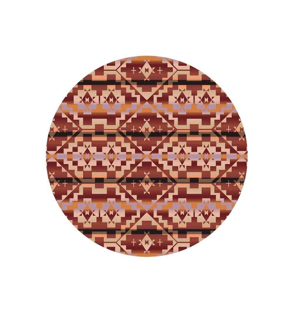 Life Path Fire Round Area Rug made in the USA - Your Western Decor