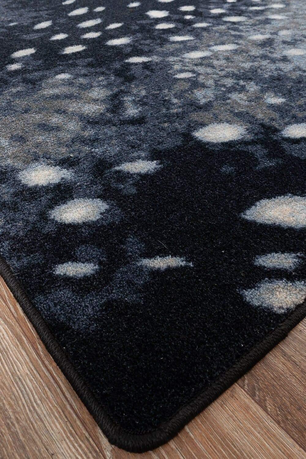 Spotted Night Hide Rug Corner Detail - Made in the USA - Your Western Decor