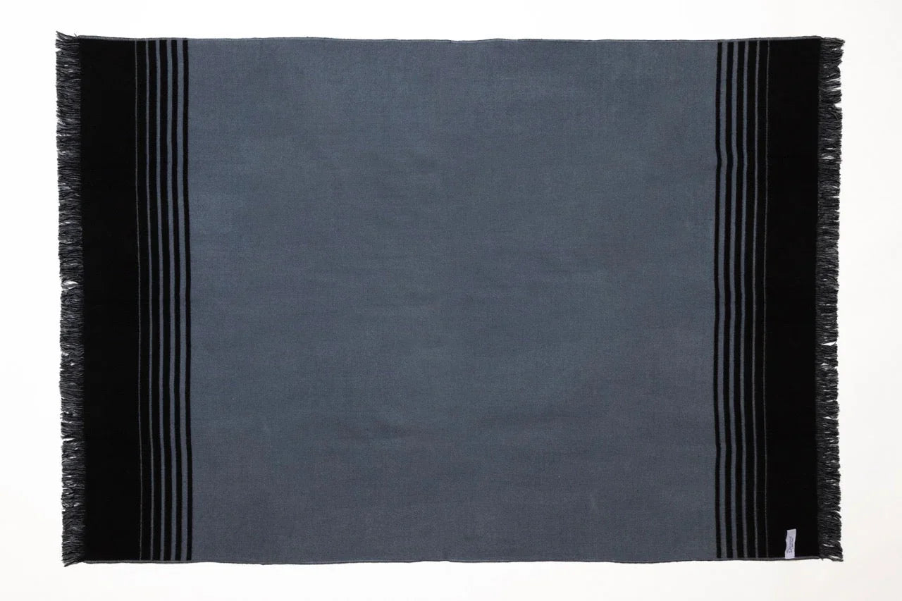 Quilotoa Black and Gray Luxury Throw Blanket reverse - Your Western Decor