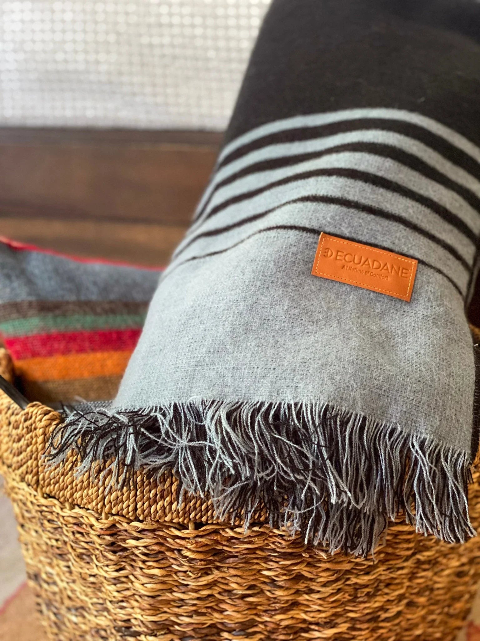 Quilotoa Black and Gray Luxury Throw Blanket - Your Western Decor