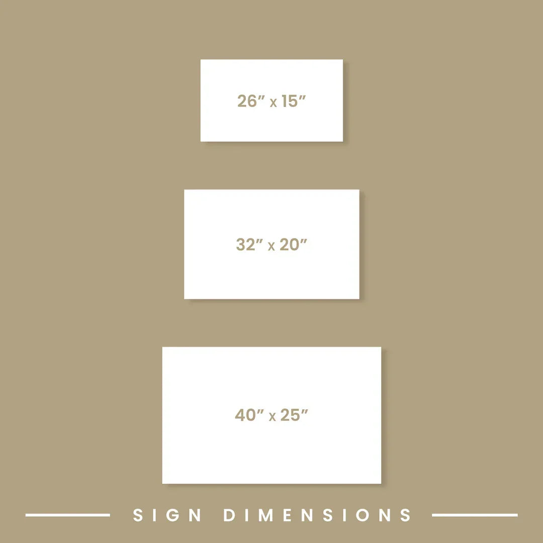 Sign dimensions - Your Western Decor
