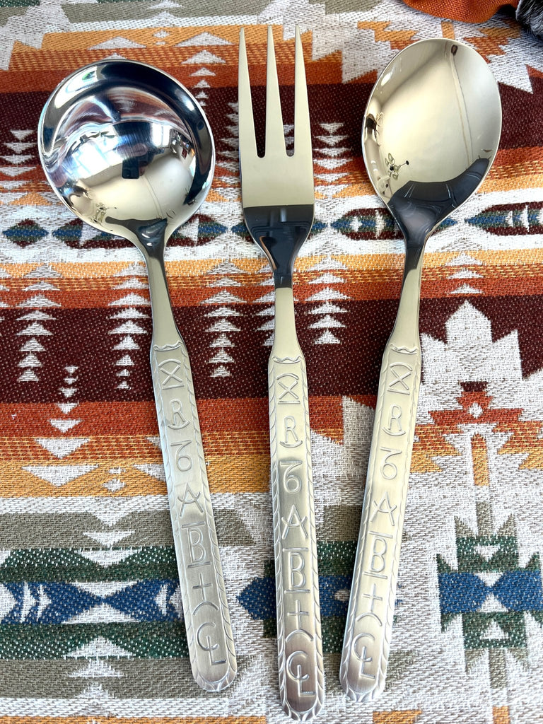 Branded western utensil serving set - Your Western Decor