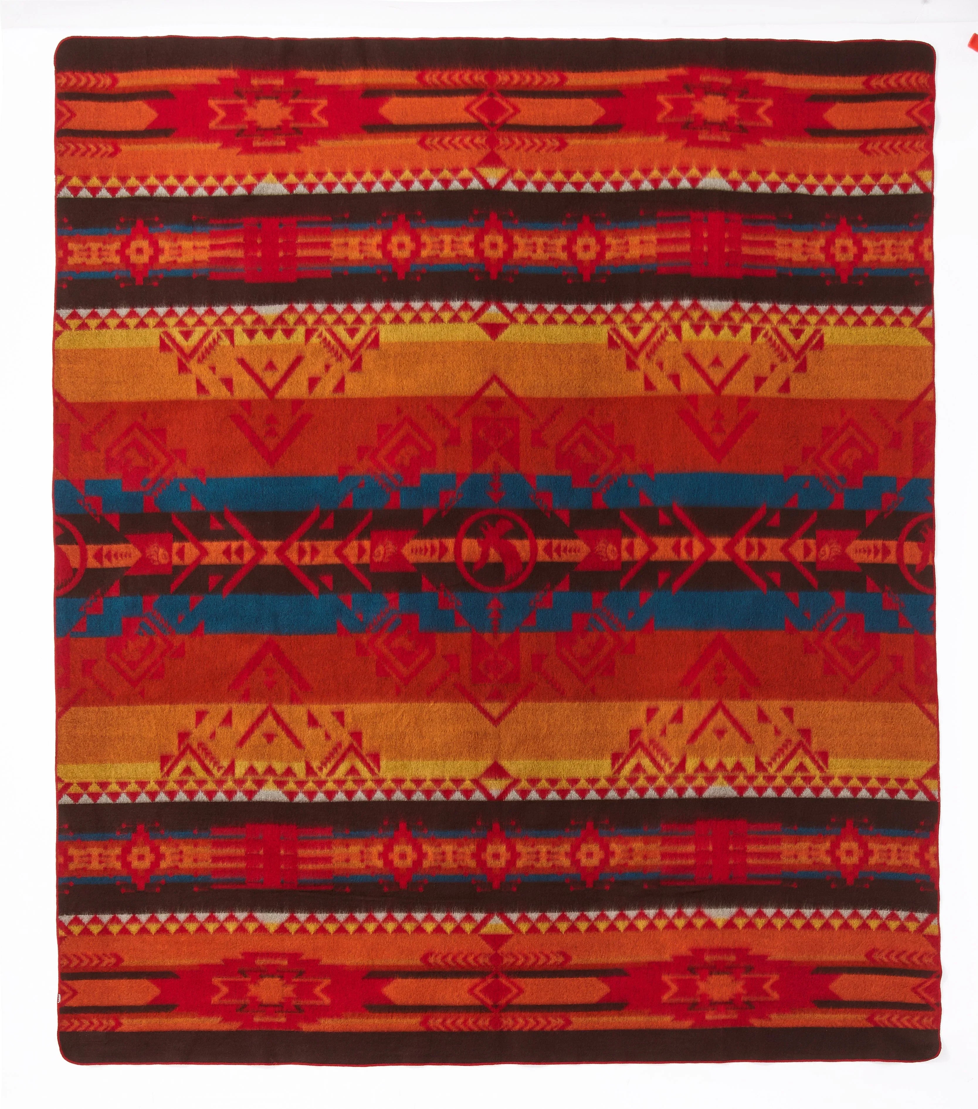 Corazon Wildfire Southwestern Queen Blanket back in red and patterns - Your Western Decor