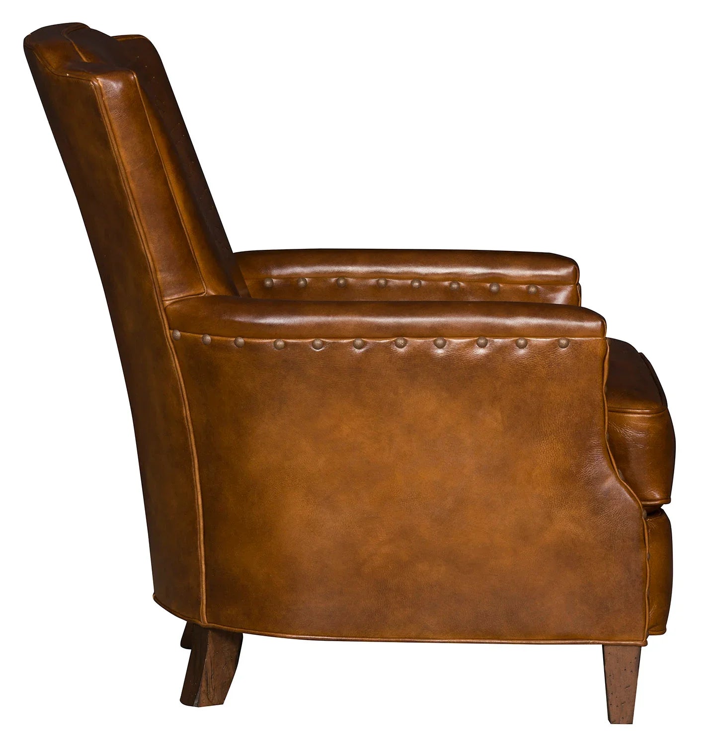 American made Bourbon Boot Stitch Leather Lounge Chair - Your Western Decor