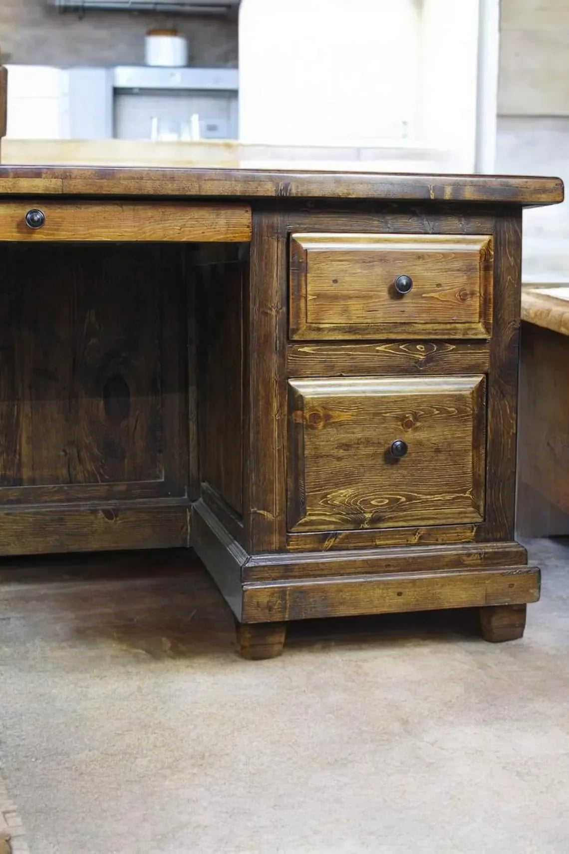 Rustic alder desk drawers - Your Western Decor
