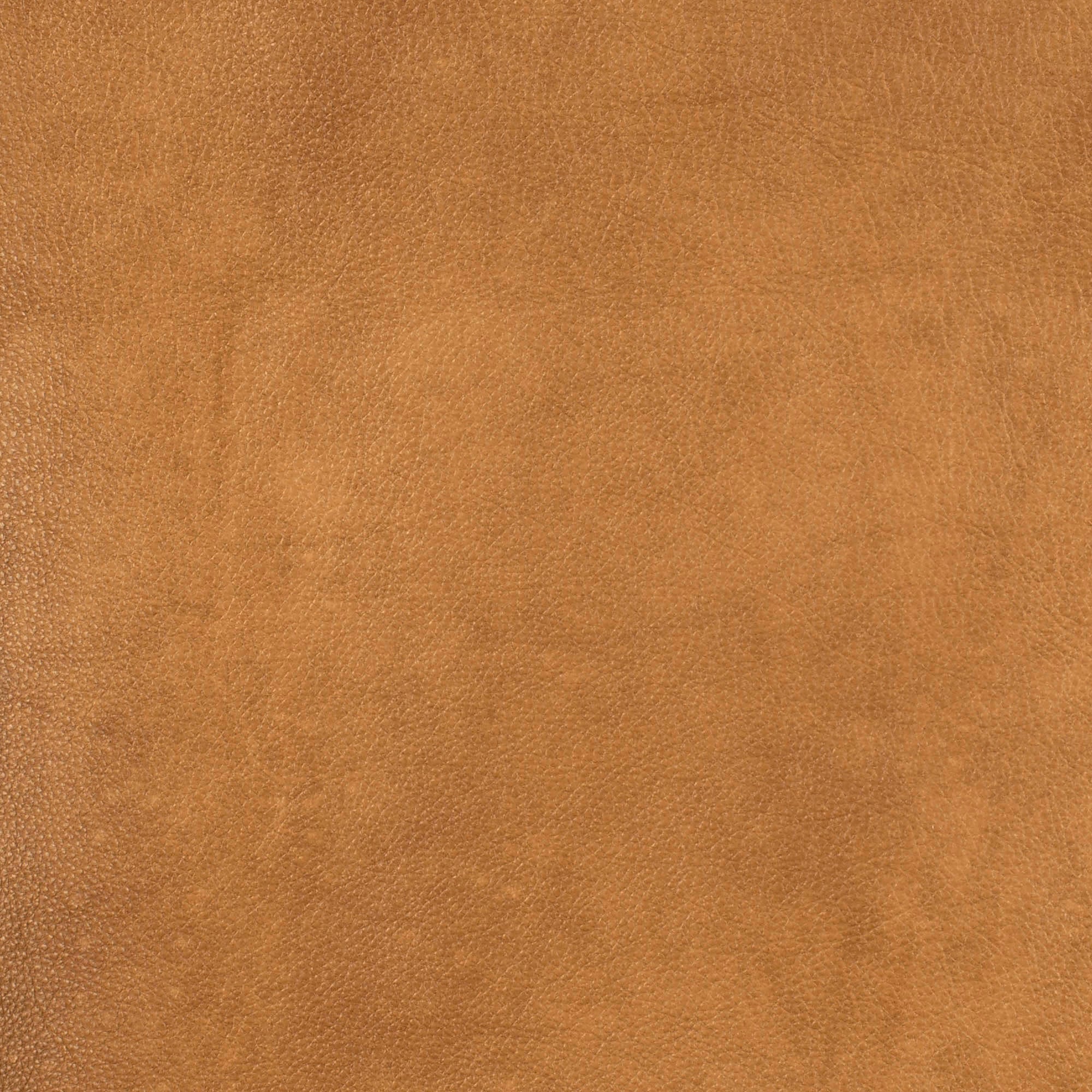 Camel color hand-burnished Belvedere Fawn leather sample