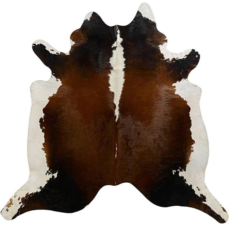 Black Brown White Regular Cowhide Rug | Your Western Decor