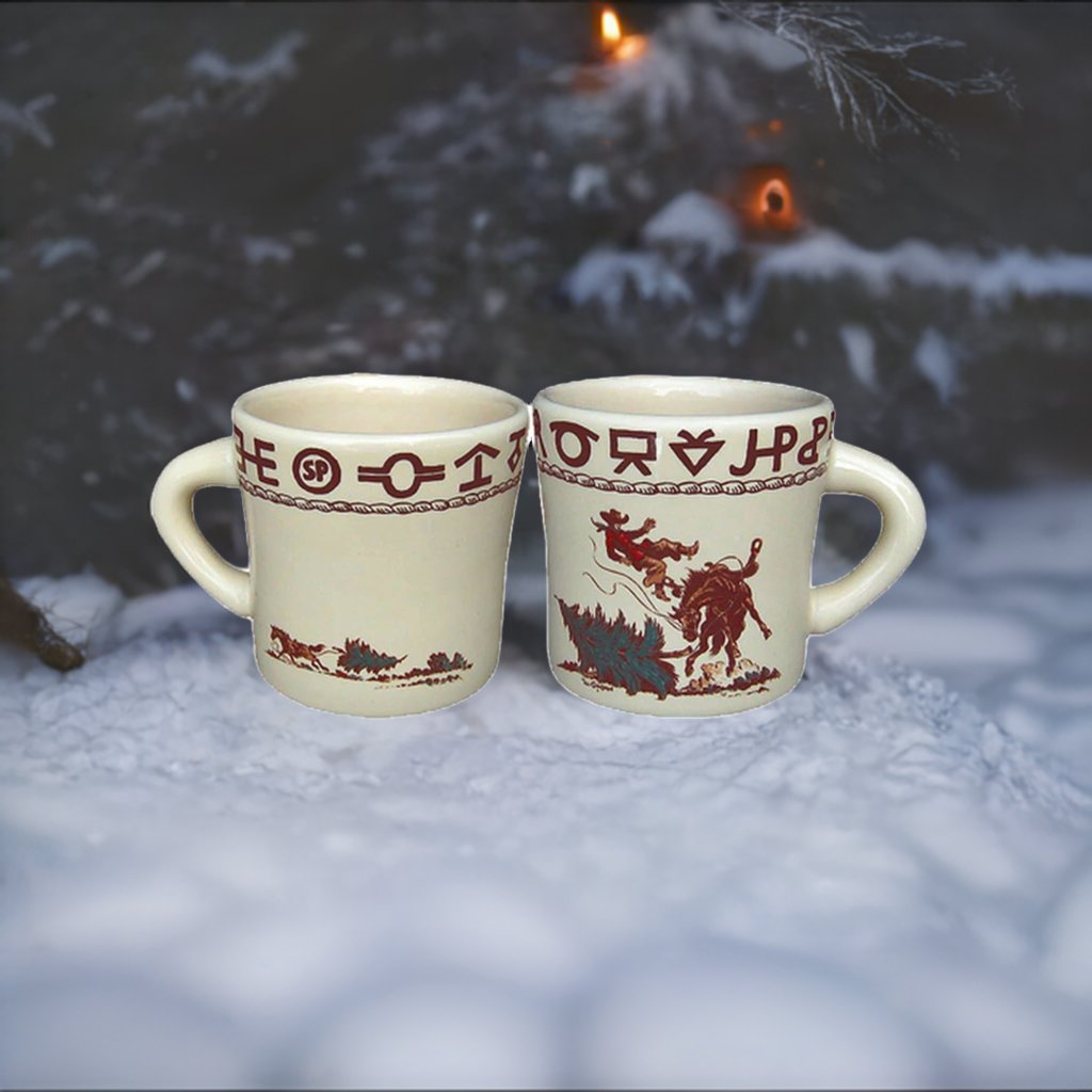 Western Christmas Coffee Mugs made in the USA artist Til Goodan- Your Western Decor