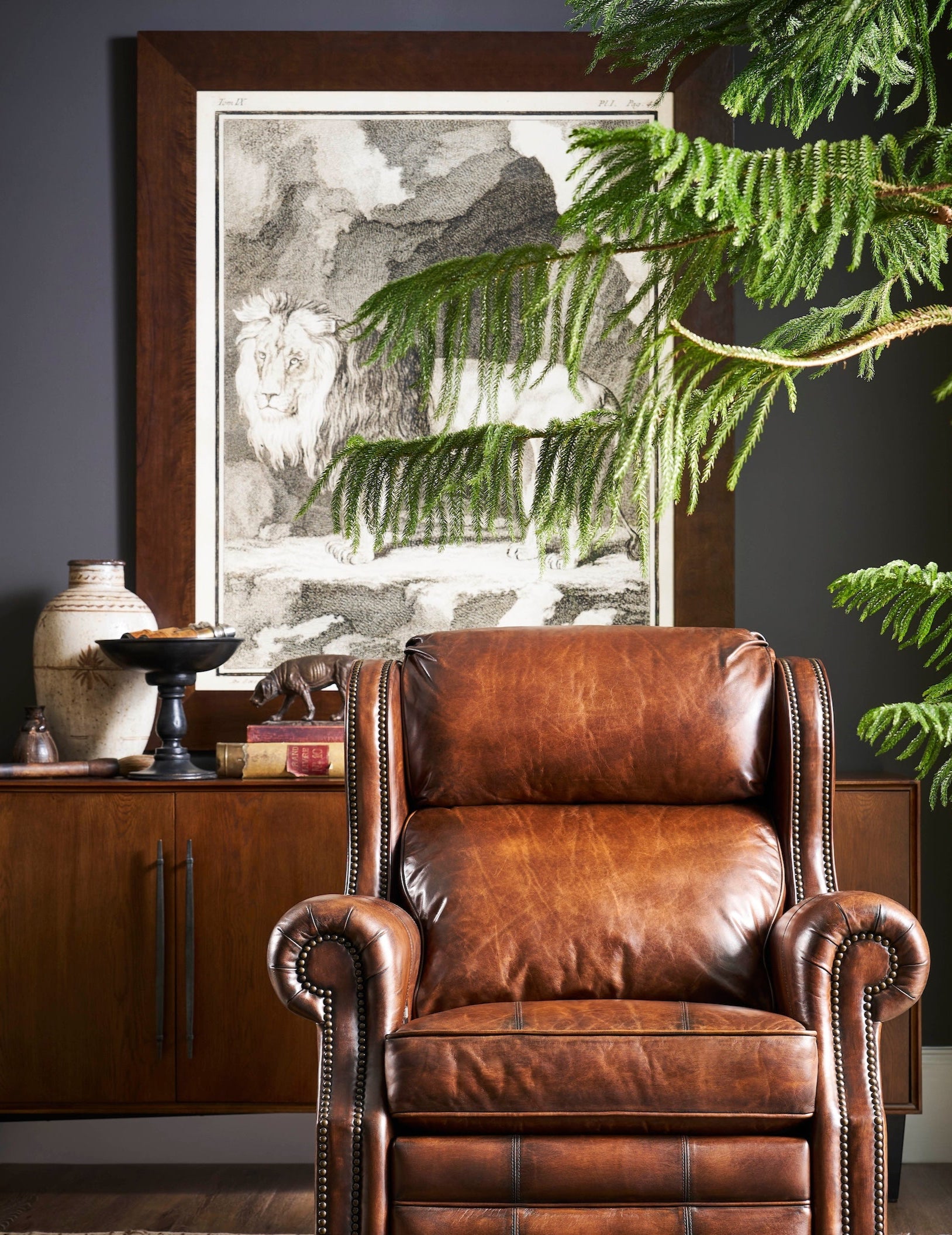 Leather Cottage Style Recliners Doyle Leather Recliner Chair