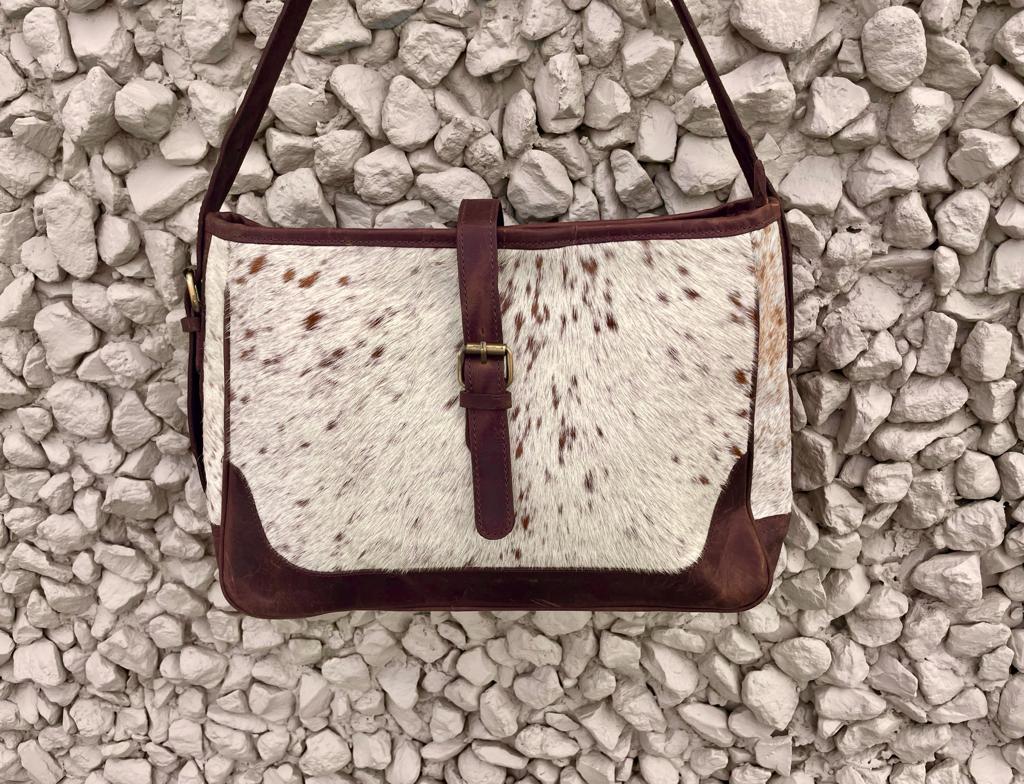 Brown Peppered Cowhide Vintage Purse - Your Western Decor
