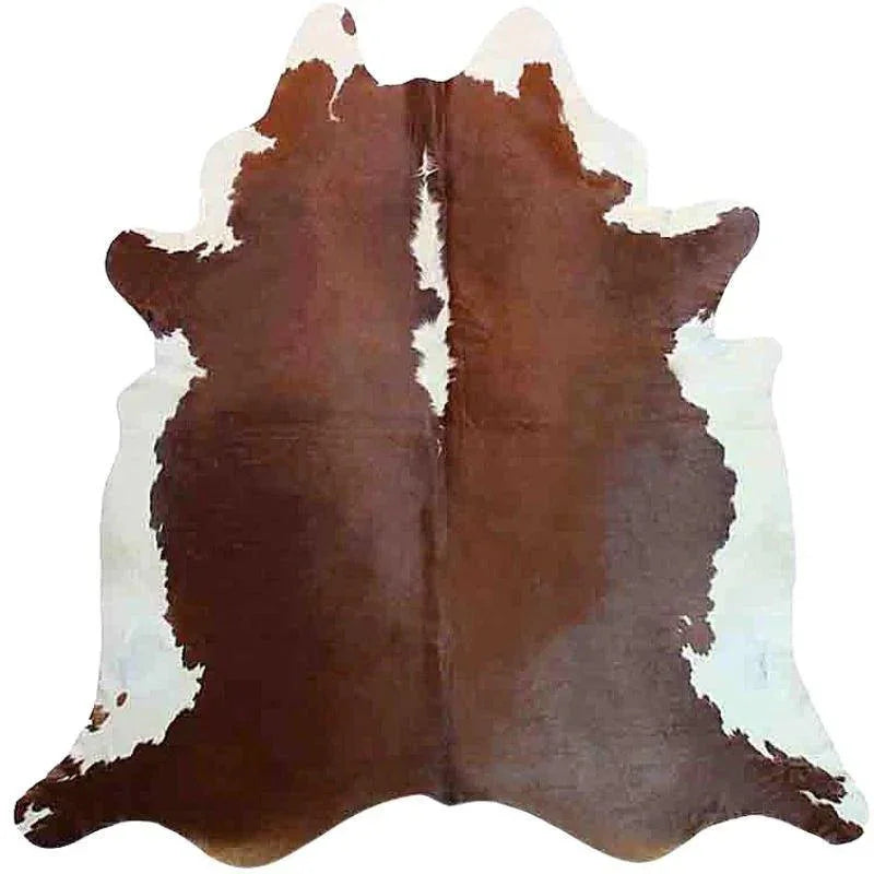 Brown White Regular Cowhide Rug - Your Western Decor