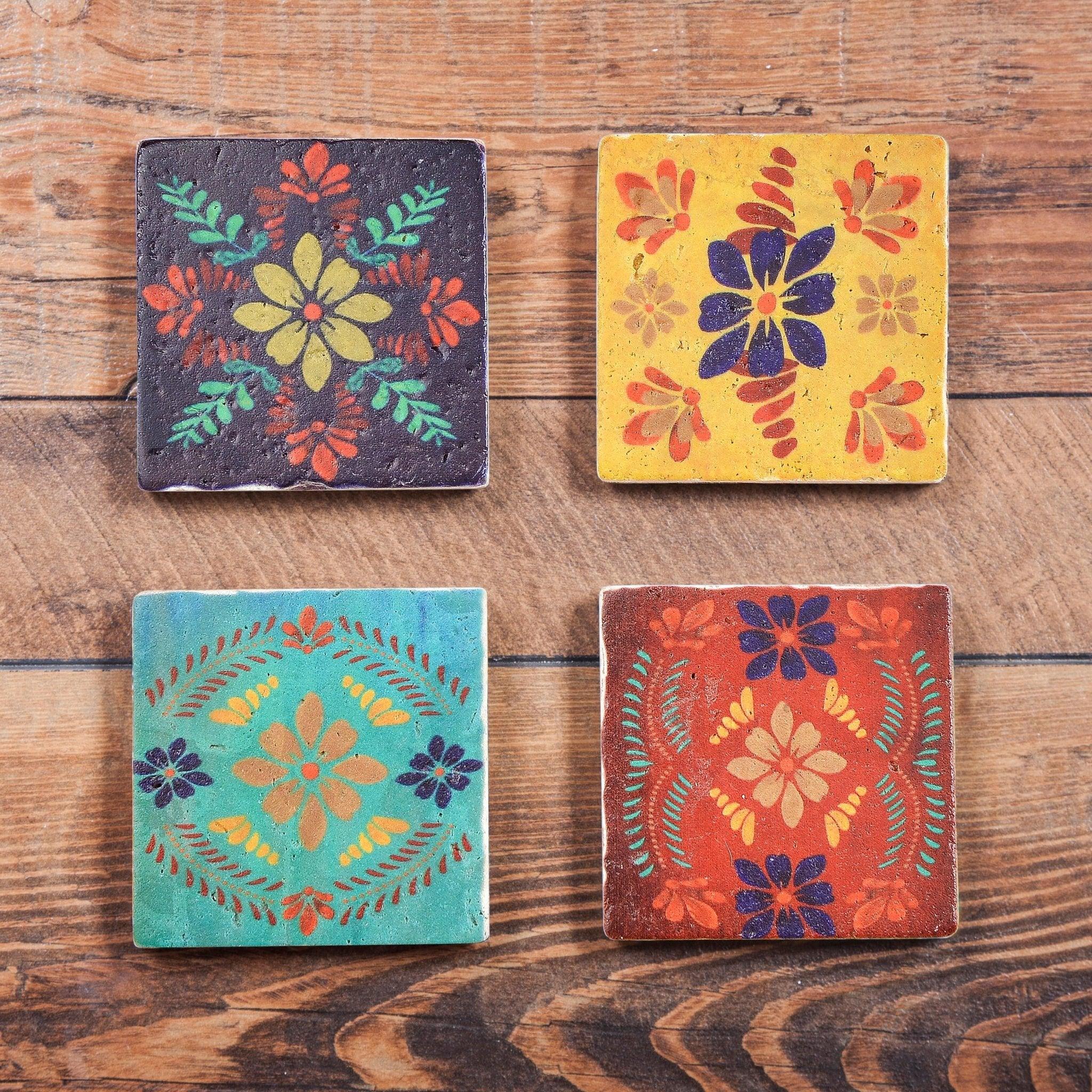 Colorful Bonita slate coasters - Your Western Decor