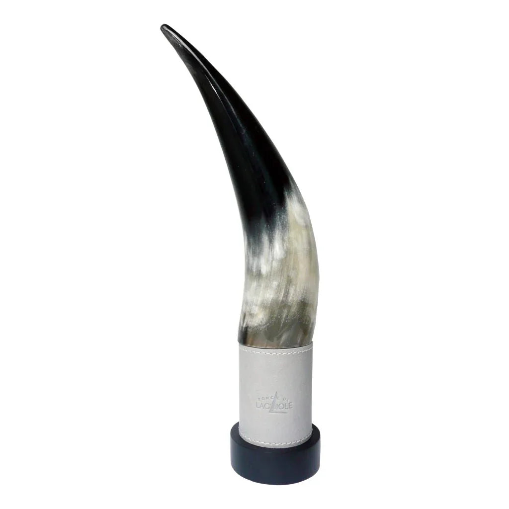 Cattle horn and leather salt grinder - Your Western Decor