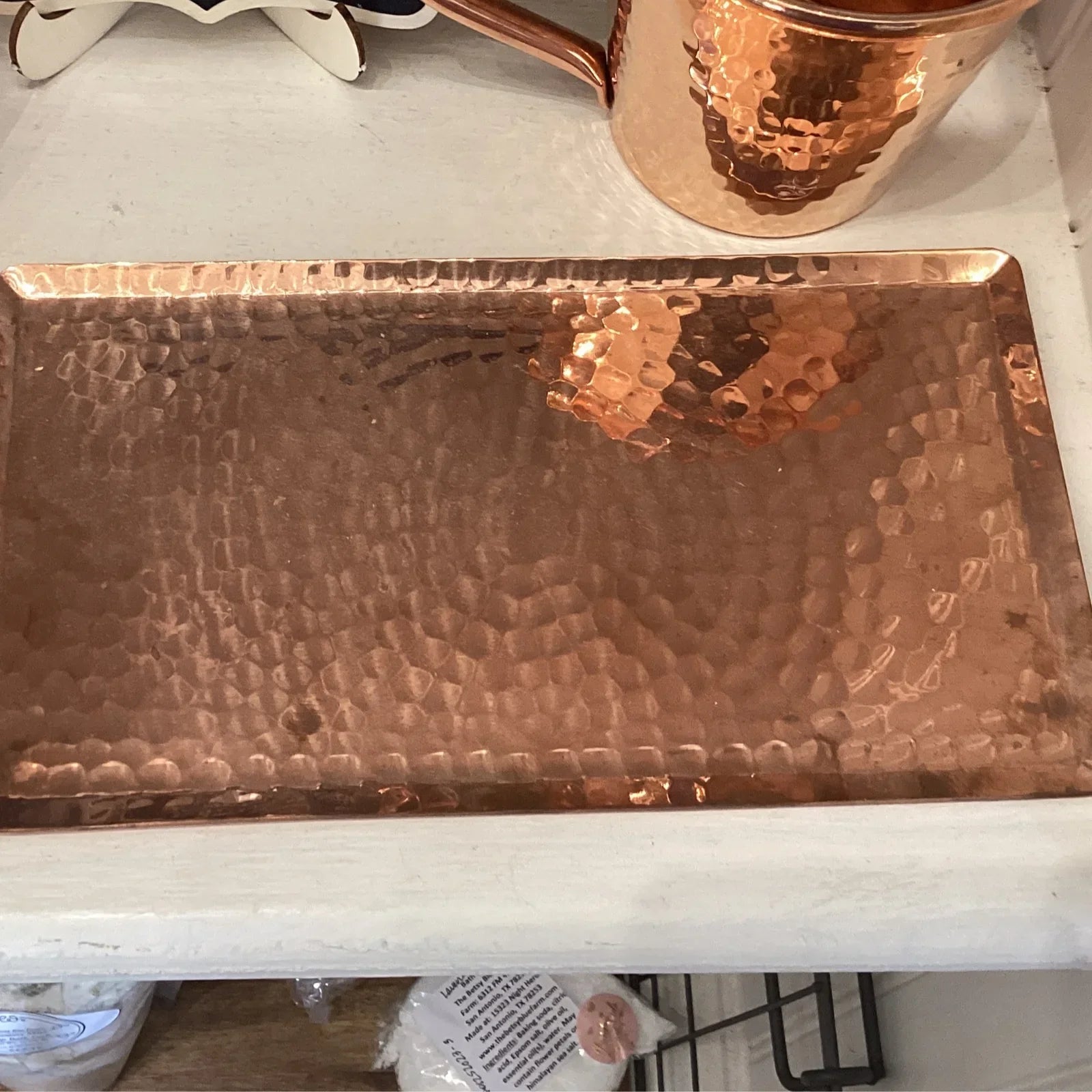 Rectangle hammered copper serve tray - Your Western Decor