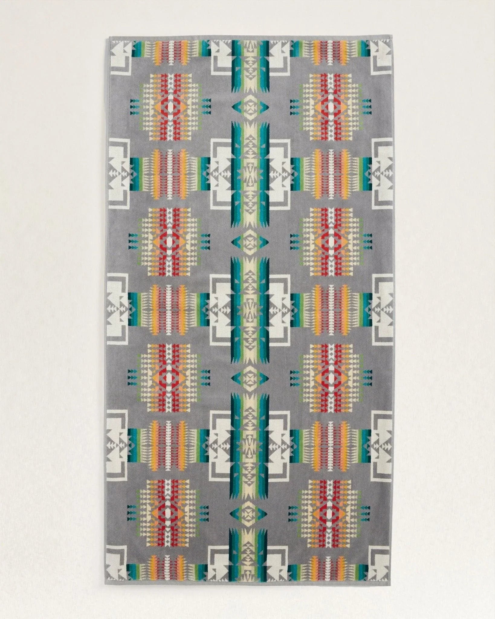 Chief Joseph Towel Collection Bath Towel Grey - Your Western Decor