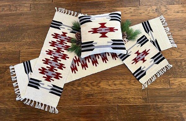 Southwestern woven placemat, table runners, and pillow - Your Western Decor