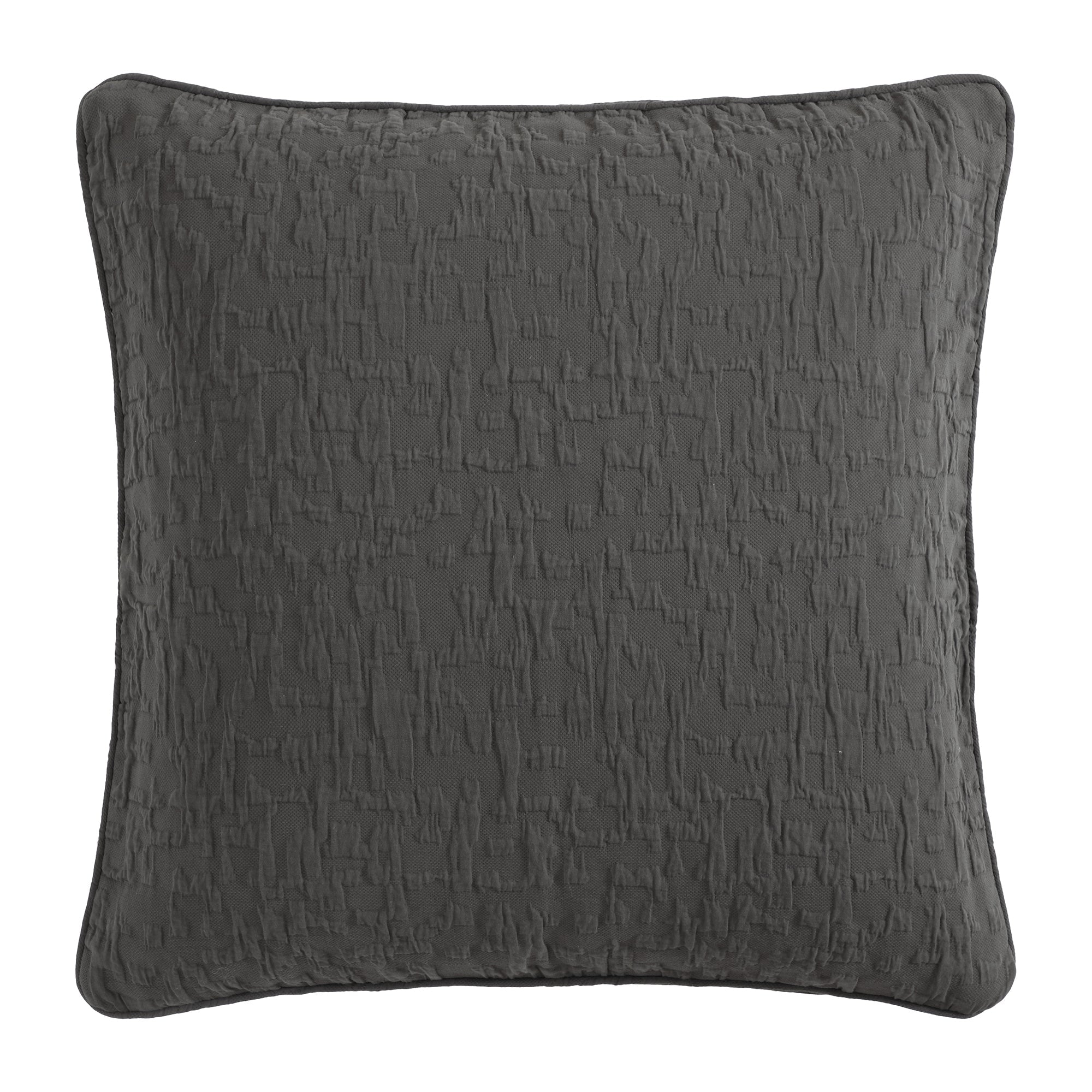 Textured dark gray pillow sham - Your Western Decor