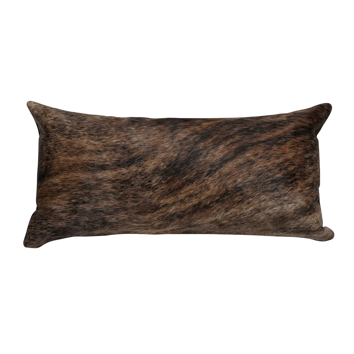 Dark brindle oblong cowhide accent pillow - Your Western Decor