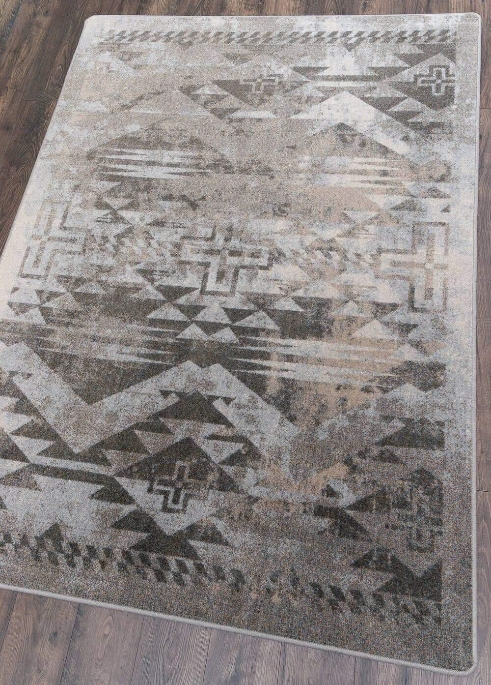 Distressed Rustic Cross Rug - Sandstone - Your Western Decor, LLC