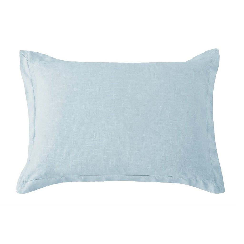 Light Blue Luna Washed Linen Tailored Pillow Sham - Your Western Decor