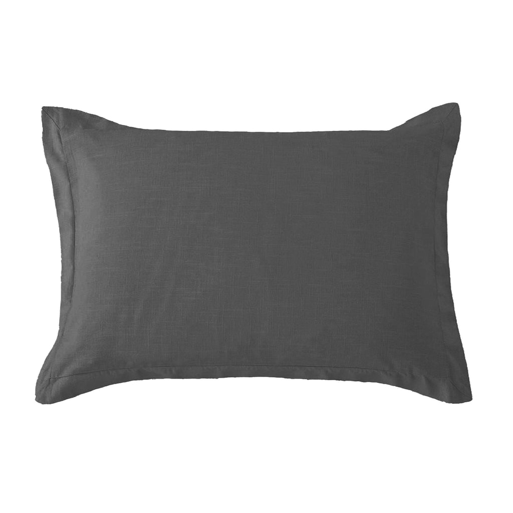 Slate Luna Washed Linen Tailored Pillow Sham - Your Western Decor