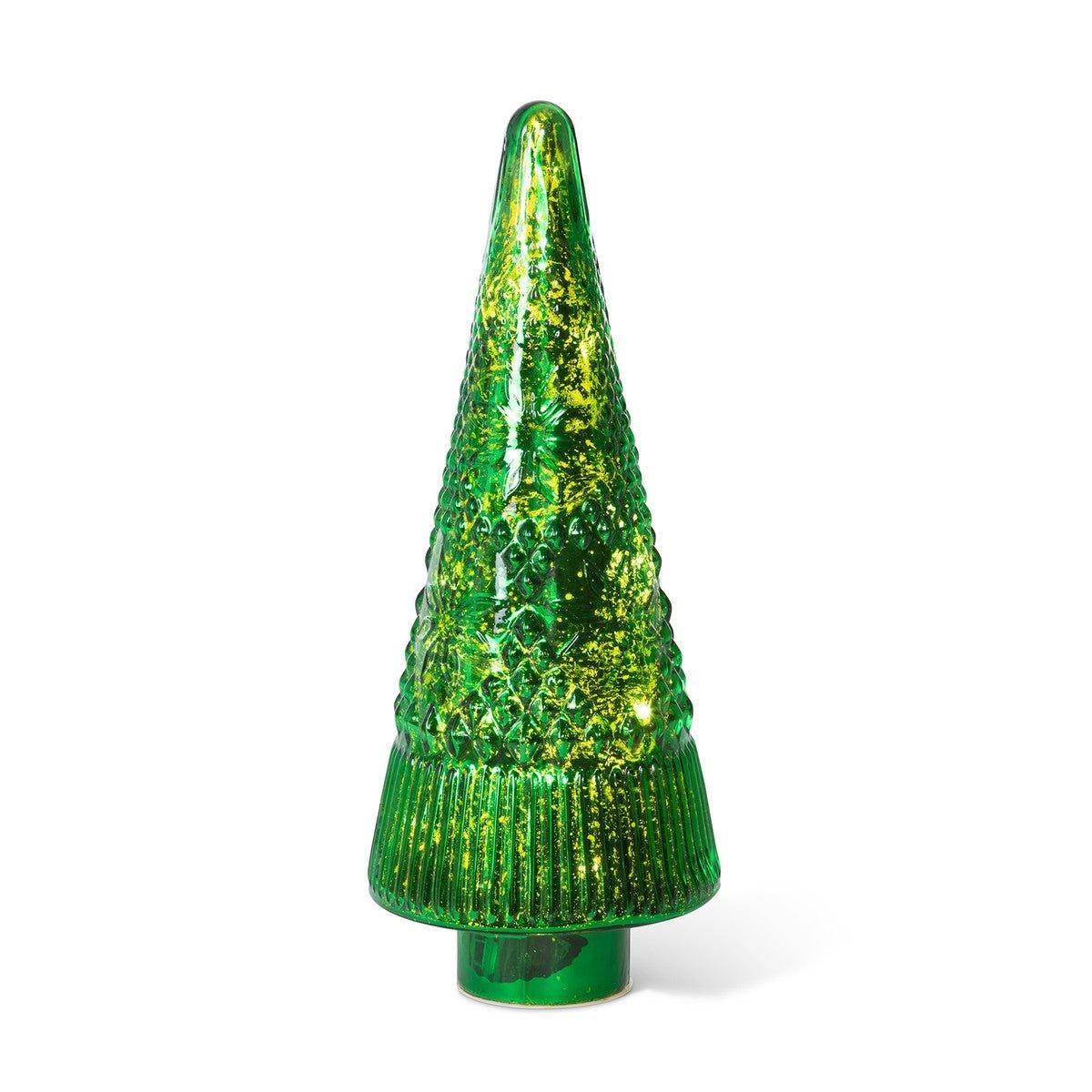 Festive Green Glass Lit Tree - Your Western Decor
