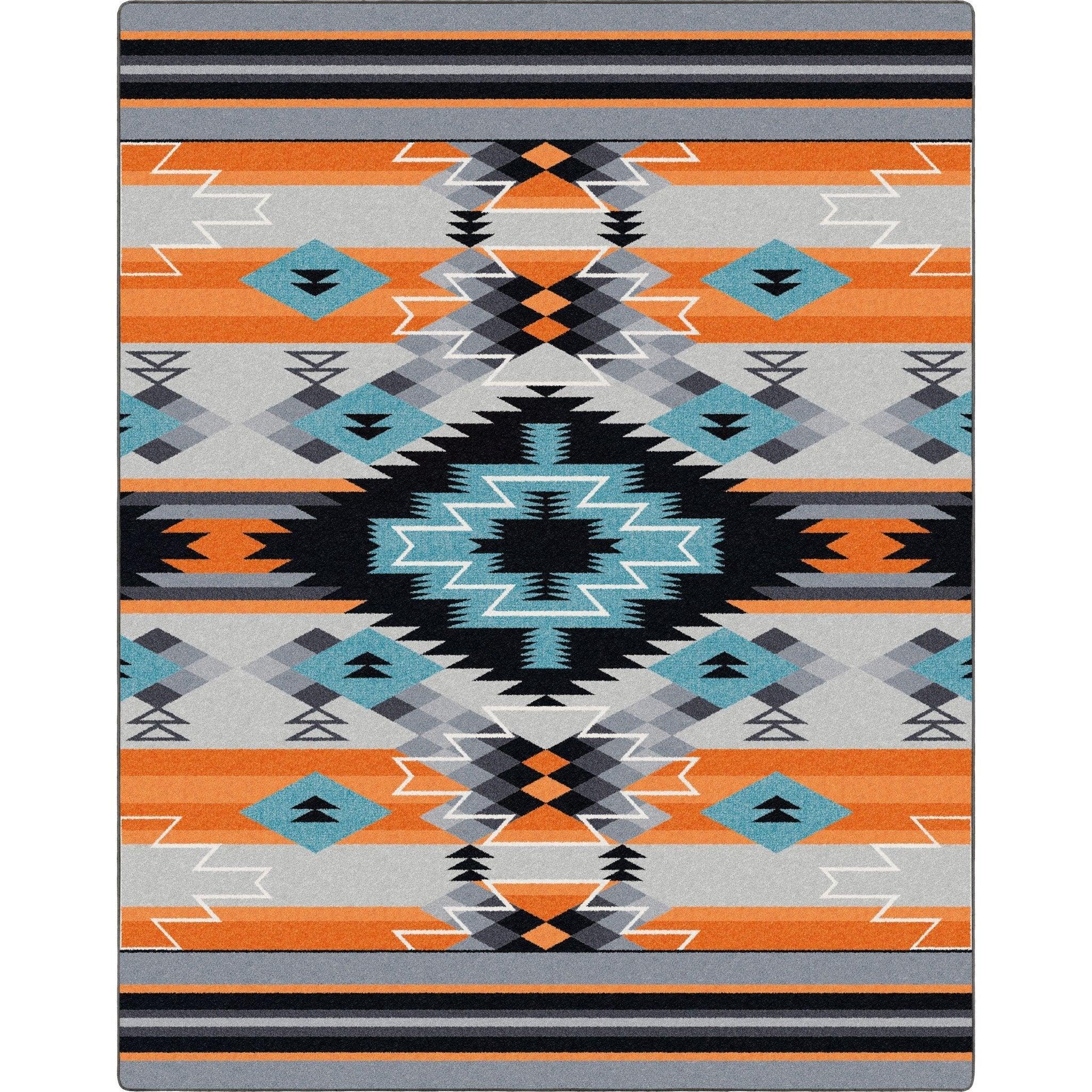 Fire Radio Waves Rug 11X13 - Your Western Decor