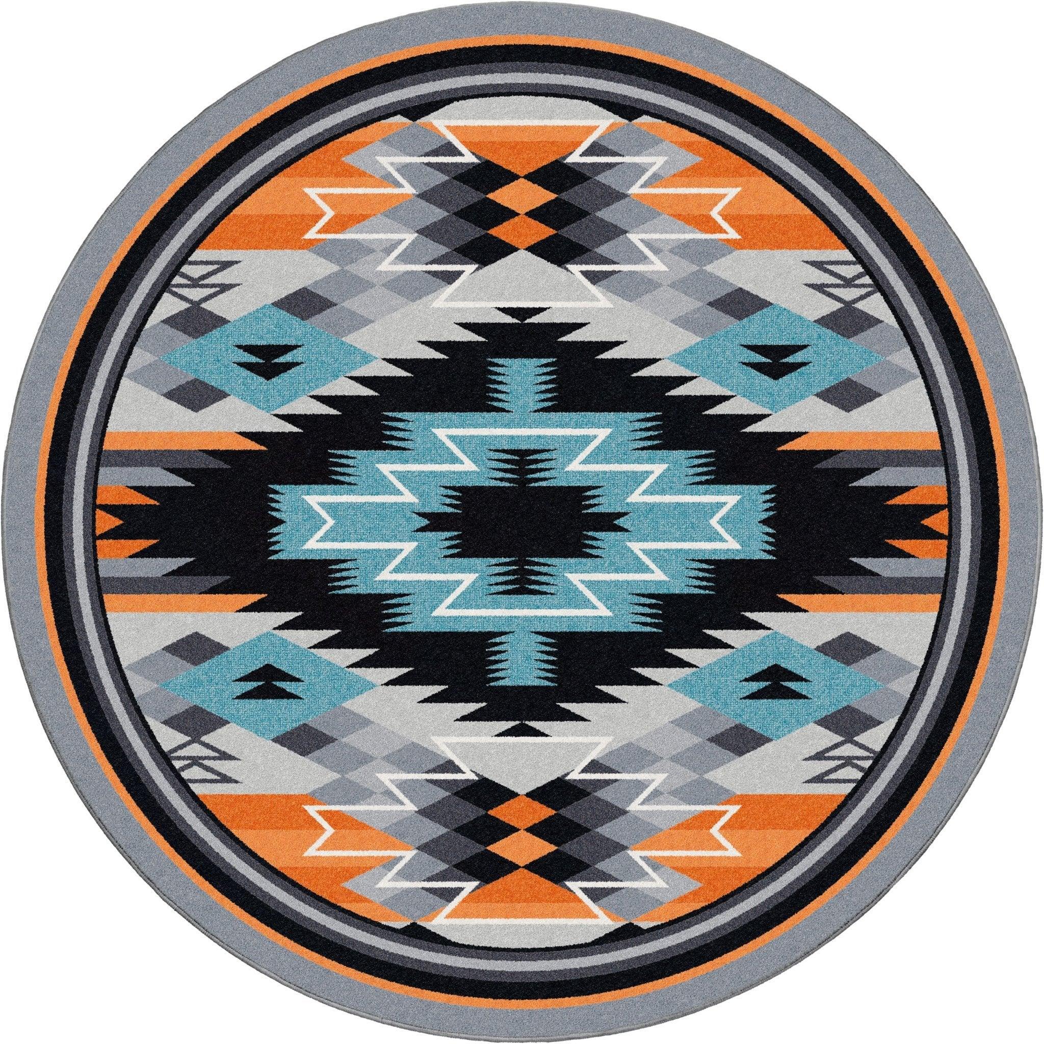 Fire Radio Waves Round Rug - Your Western Decor