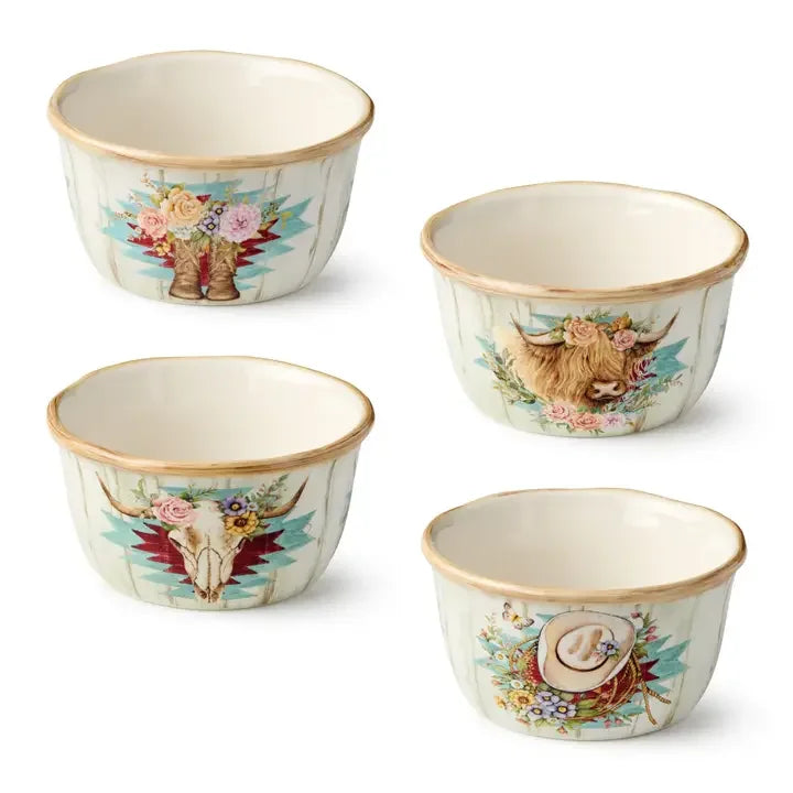 Floral Farm Ice Cream Bowls - 4 Designs - Featuring florals - Your Western Decor