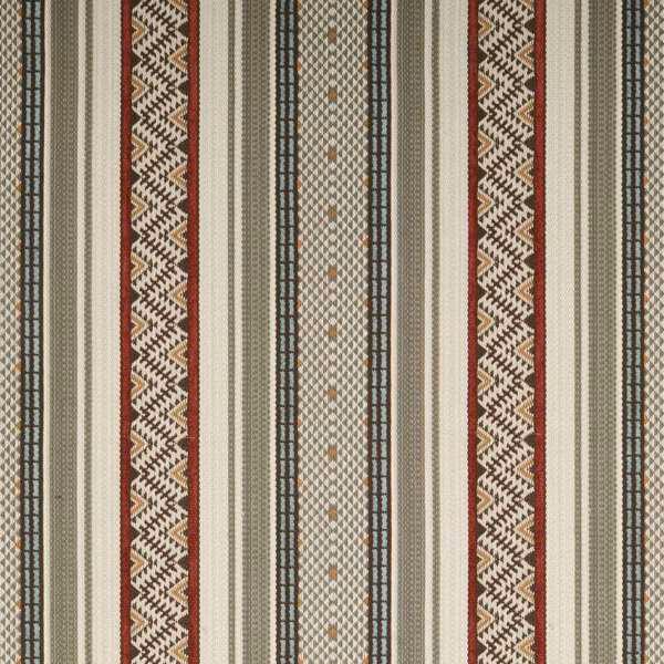 Textile pattern with horizontal stripes in earthy tones - Your Western Decor