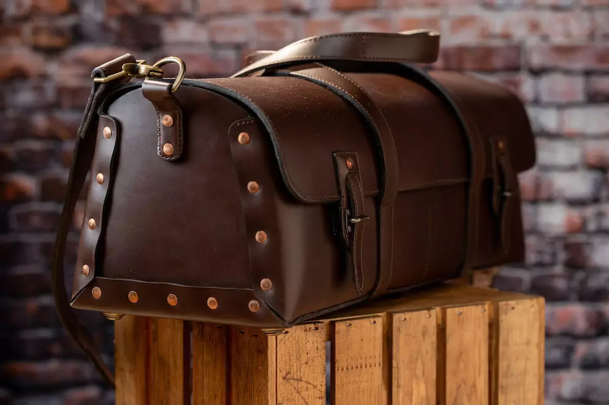 Luxury Handmade Dark Brown Leather Tradesman Bag - Your Western Decor