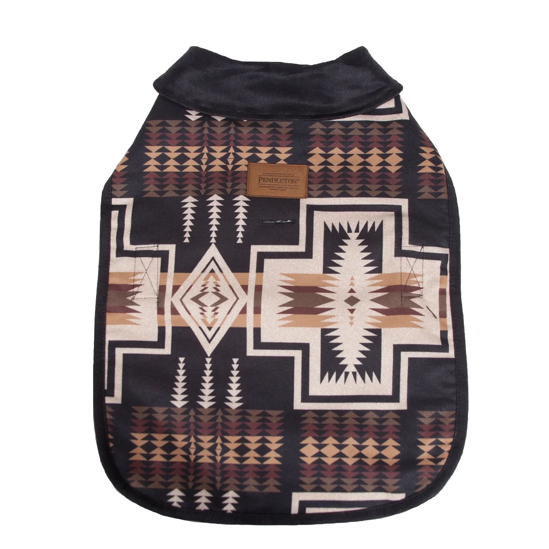 Harding Adjustable Dog Coat - Pendleton Harding Pattern - Browns, black, white & tan - Pendleton Logo - Adjustable belly strap - Your Western Decor