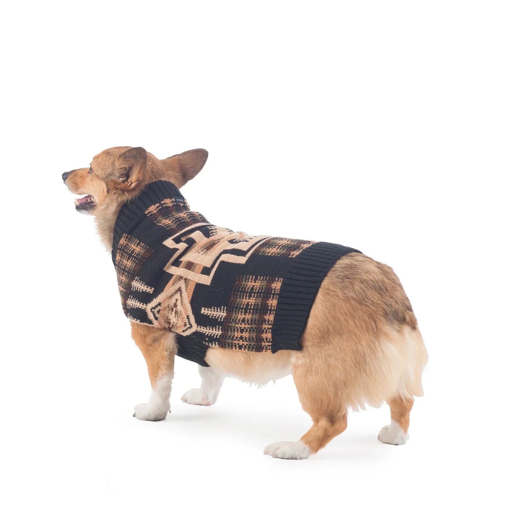 Harding Pet Sweater - Pendleton Harding Pattern - Black, browns & tan - Your Western Decor