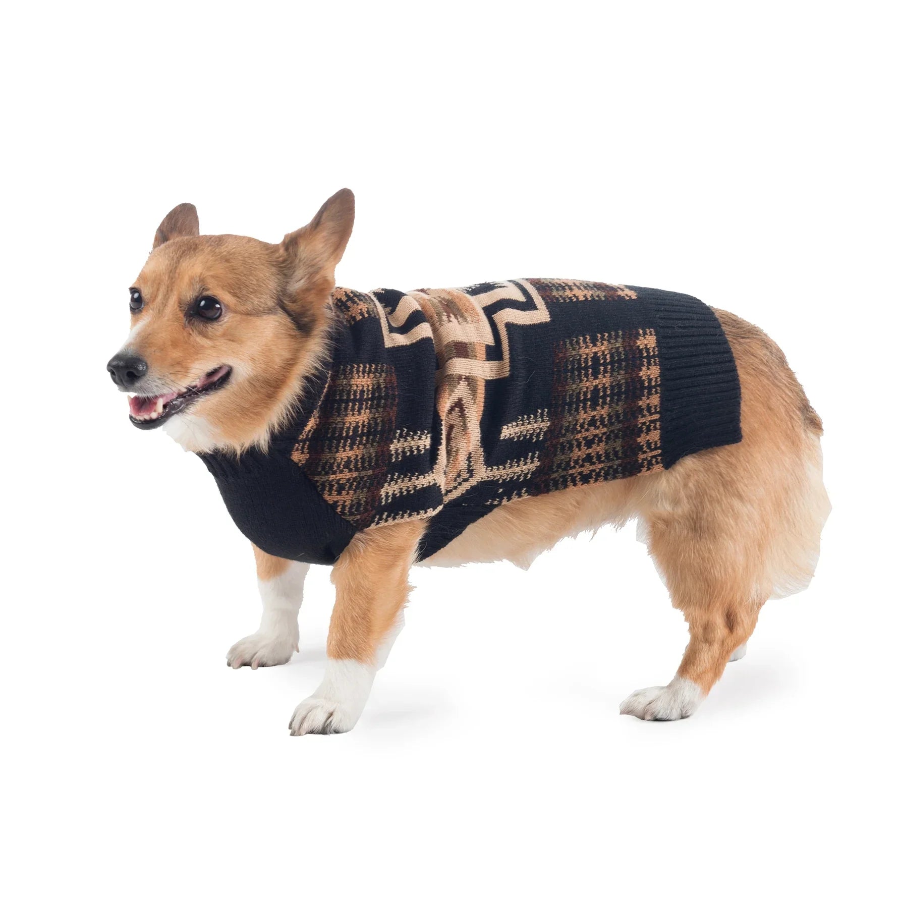 Harding Pet Sweater - Pendleton Harding Pattern - Black, browns & tan - Your Western Decor