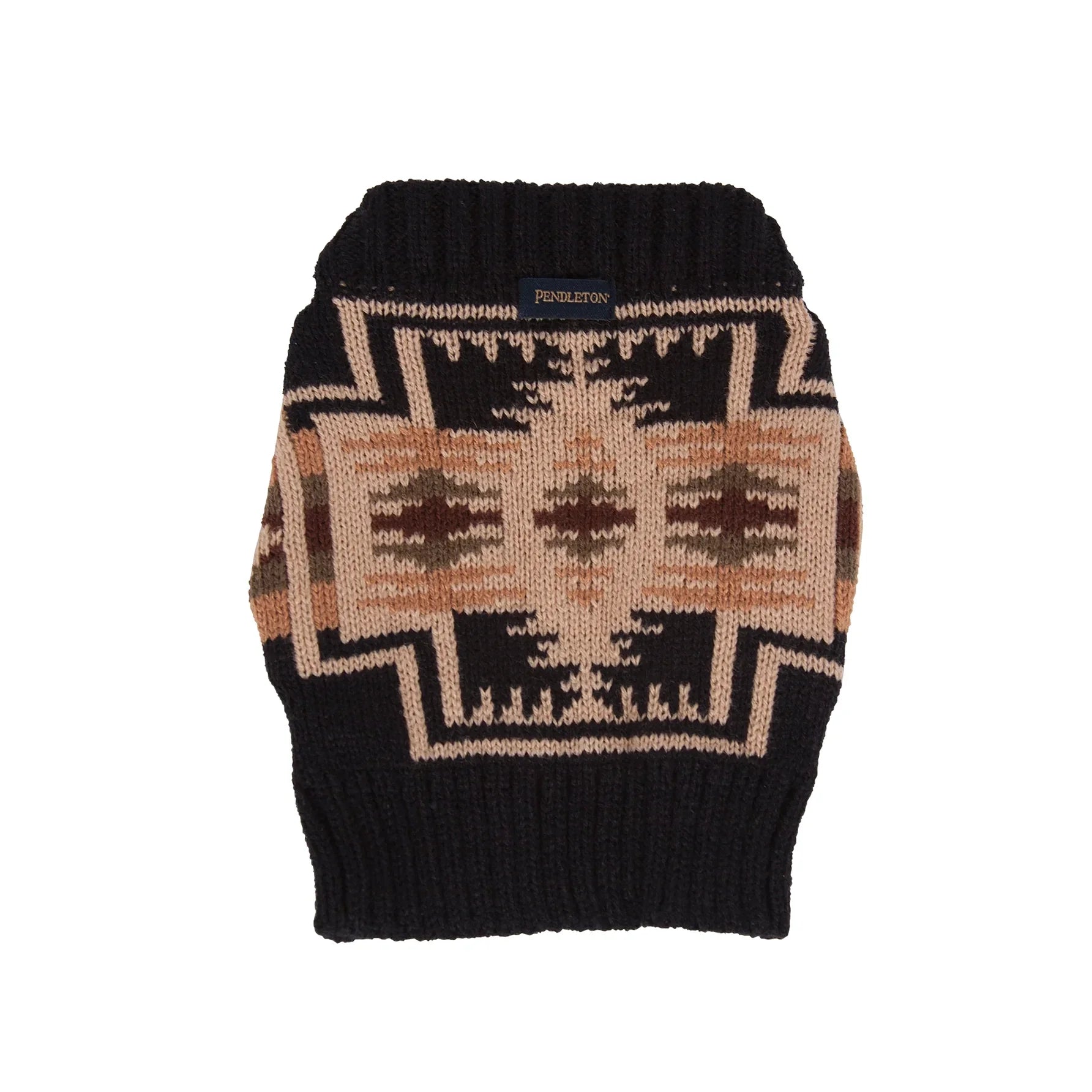 Harding Pet Sweater - Pendleton Harding Pattern - Black, browns & tan - Knitted - Your Western Decor