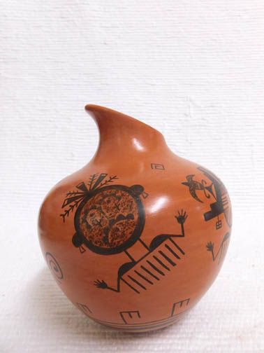 Handmade Hopi Katsinam Water Pot side - Your Western Decor