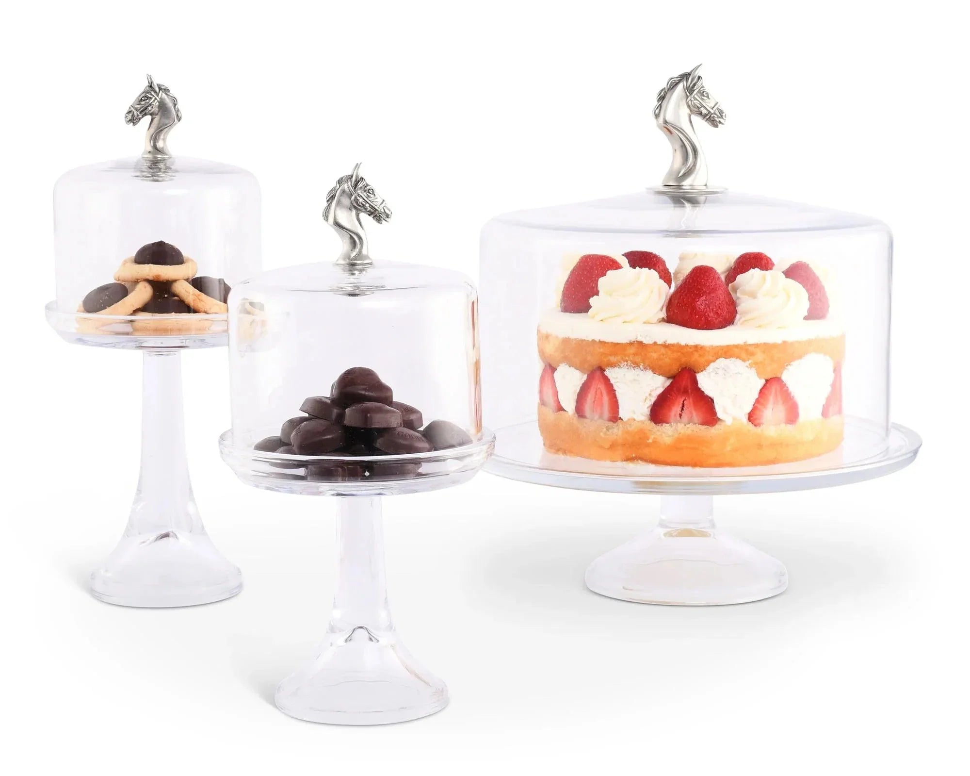 Horse Glass Cake Stand Set - Your Western Decor