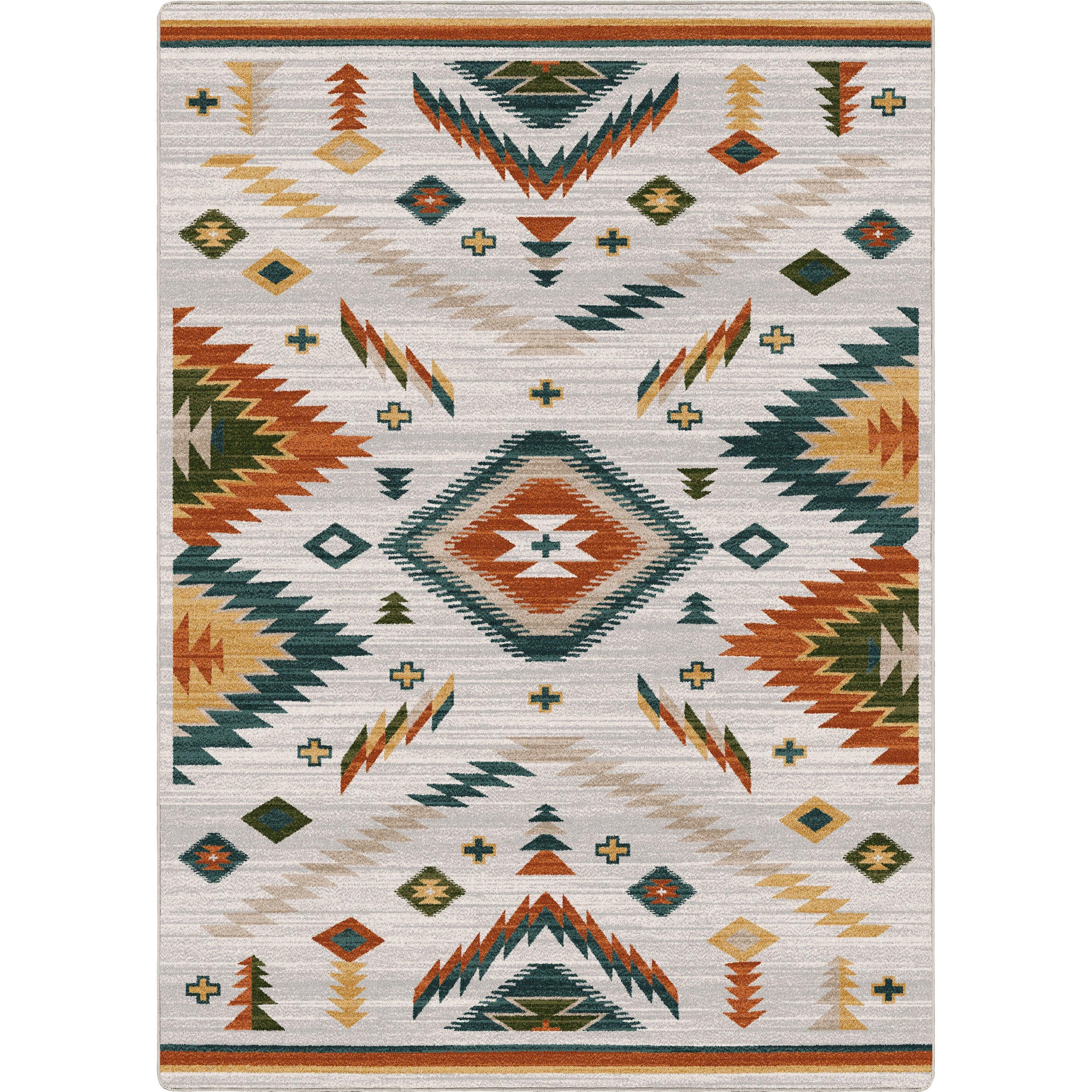American made Southwestern Interlaced Horizon 8x11 Area Rug with geometric patterns - Your Western Decor