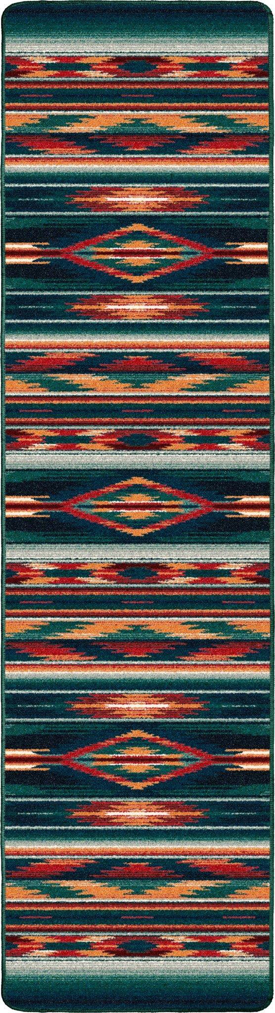 Multi Emerald Floor Runners - Rugs made in the USA - Your Western Decor