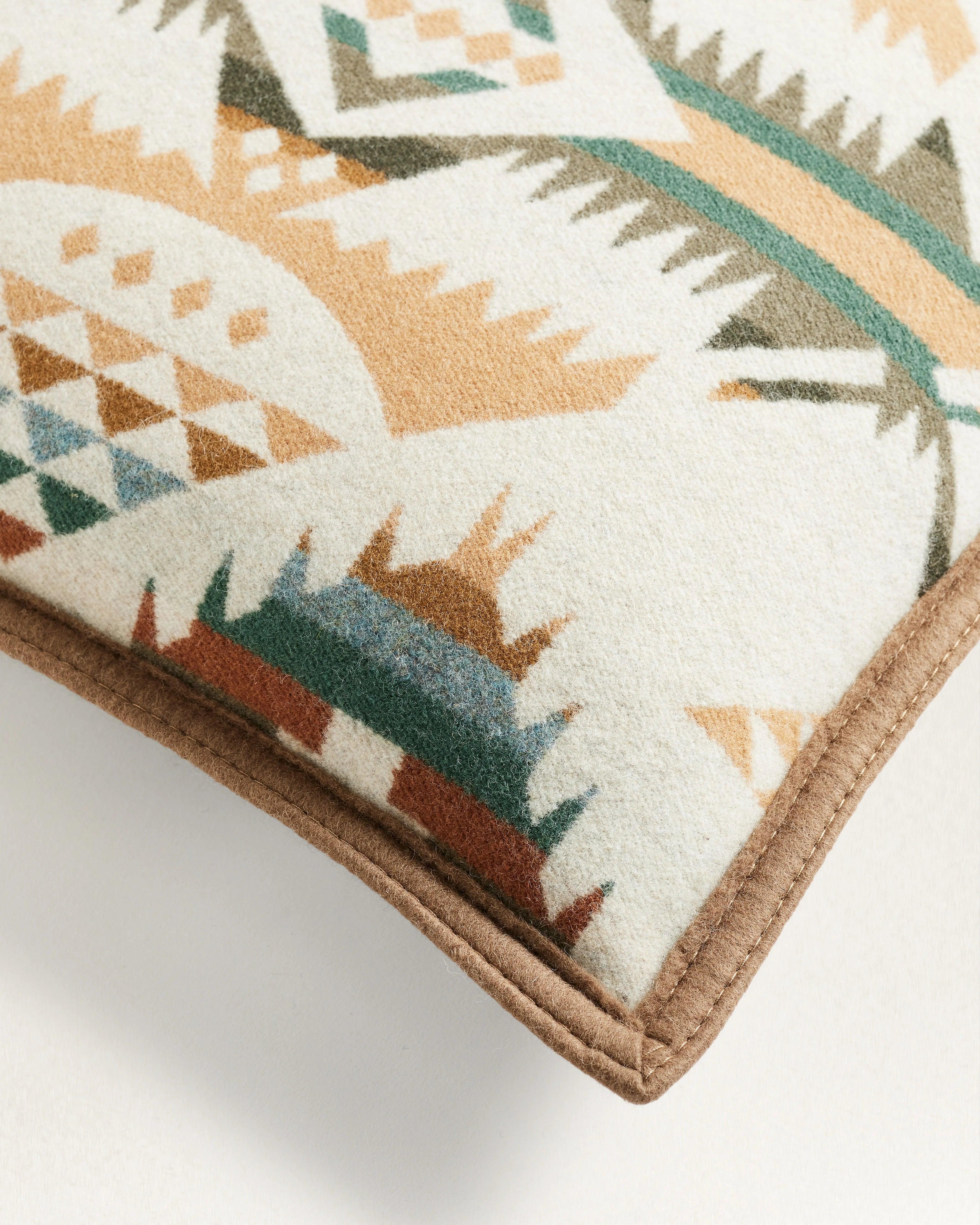 Nehalem Throw Pillows - Wool Detail - 16" x 16" - Feld Binding Edge - Your Western Decor