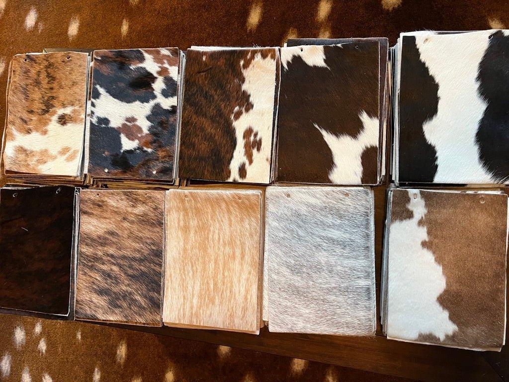 Cowhide coaster color and pattern options - Your Western Decor