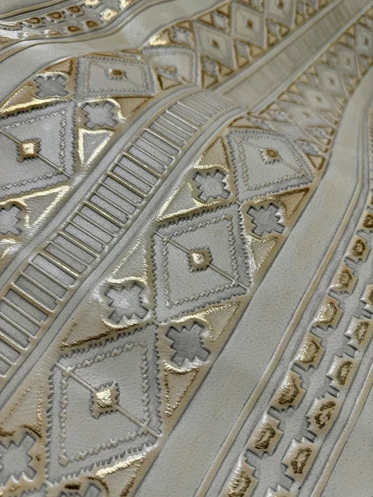Off-White Gilded Navajo Leather - Your Western Decor