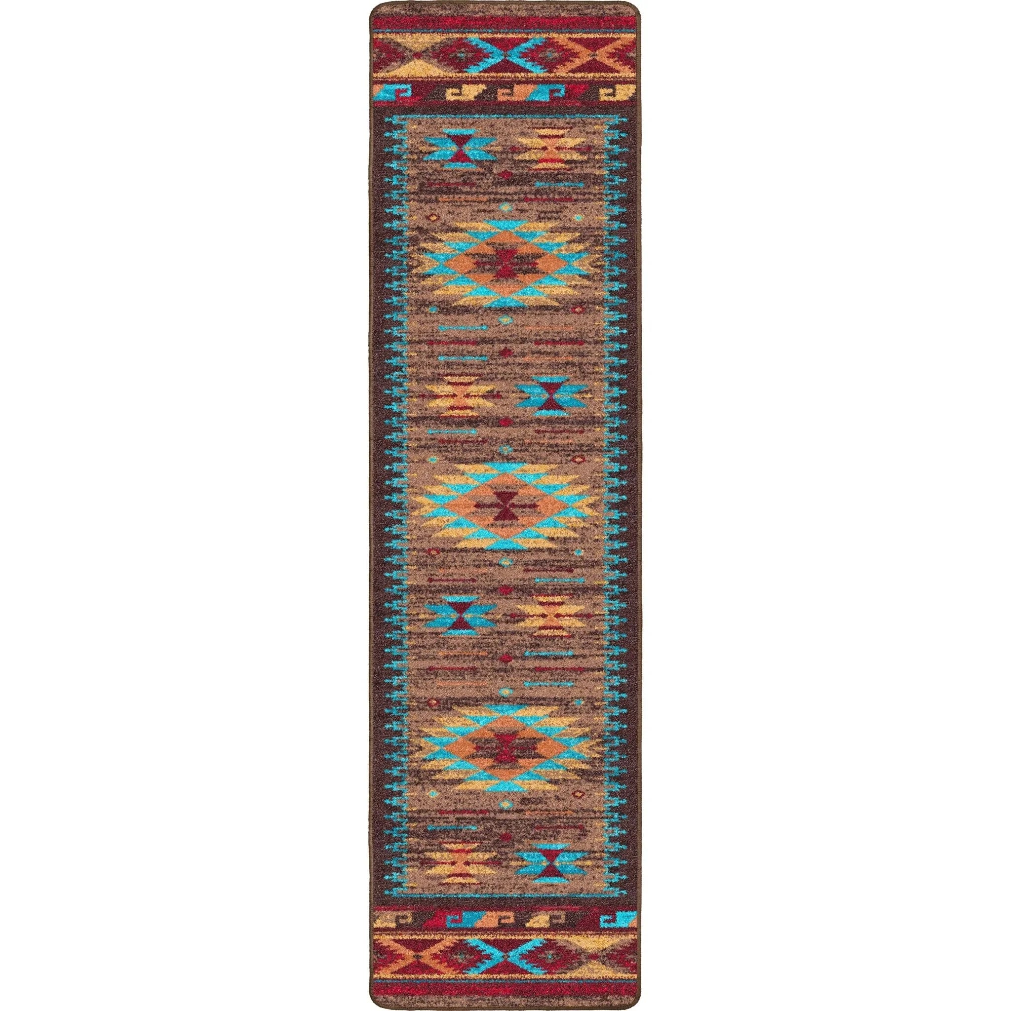 Ohtli Multi Color Aztec Floor Runner - Your Western Decor