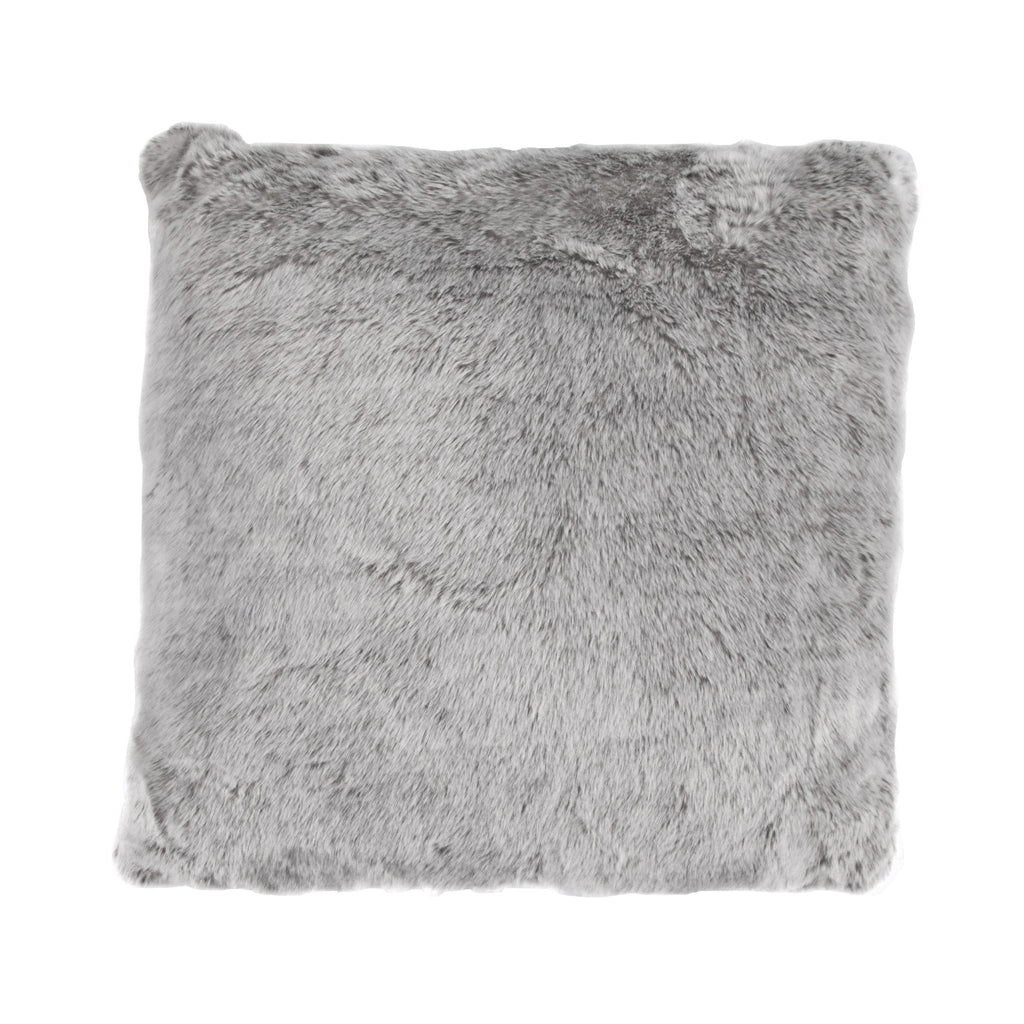 Grey faux fur oversized throw pillow - Your Western Decor