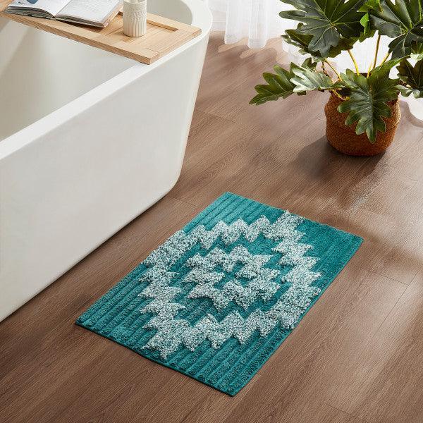 Pagosa Springs Bath Rugs - Pendleton Pagosa Design - Turquoise - Tufted Design -21"x34" - Your Western Decor